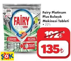 FAİRY PLATİNUM PLUS BULAŞIK MAKİNESİ TABLETİ • 22’Lİ